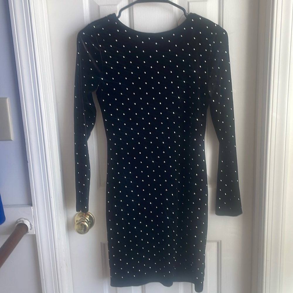 HM velvet studded dress